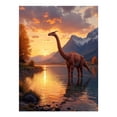 thumbnail image 1 of Diamond Art Kits for Adults, Dinosaur Sunset Lake Reflection 5D Diamond Painting Kits for Adults Beginners, DIY Full Drill Diamond Painting, Gem Art and Crafts 12x16, 1 of 7