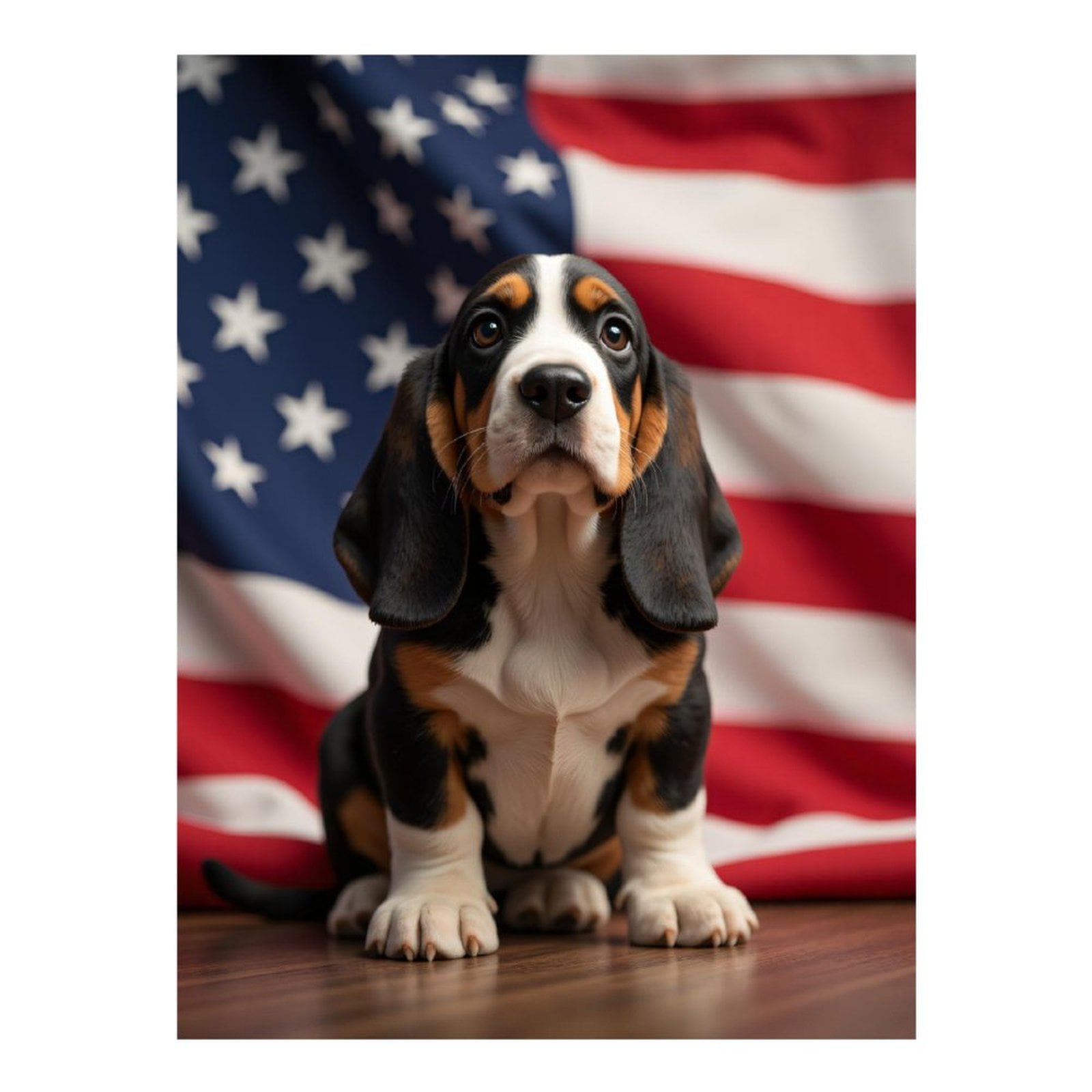 Diamond Art Kits for Adults, Dog Patriot American Flag Background 5D Diamond Painting Kits for Adults Beginners, DIY Full Drill Diamond Painting, Gem Art and Crafts 12x16