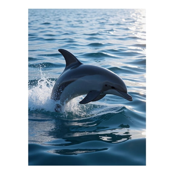 Diamond Art Kits for Adults, Dolphin Jumping Ocean Waves 5D Diamond Painting Kits for Adults Beginners, DIY Full Drill Diamond Painting, Gem Art and Crafts 12x16