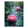 thumbnail image 1 of Diamond Art Kits for Adults, Dragonfly Lotus Pond Reflection 5D Diamond Painting Kits for Adults Beginners, DIY Full Drill Diamond Painting, Gem Art and Crafts 12x16, 1 of 7
