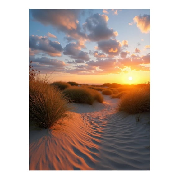 Diamond Art Kits for Adults - Dune Sunset Golden Sky 5d Diamond Painting for Adults, Diamond Art for Adults Beginners, Frameless Diamond Painting Kits for Adults for Home Wall Decor