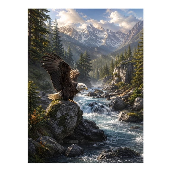 Diamond Art Kits for Adults - Eagle Mountain Art 5d Diamond Painting for Adults, Frameless Diamond Art for Adults Beginners, Diamond Painting Kits for Adults for Home Wall Decor 12x16 In