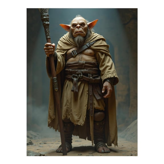 Diamond Art Kits for Adults, Elderly Mage With Staff In Cave 5D Diamond Painting Kits for Adults Beginners, DIY Full Drill Diamond Painting, Gem Art and Crafts 12x16