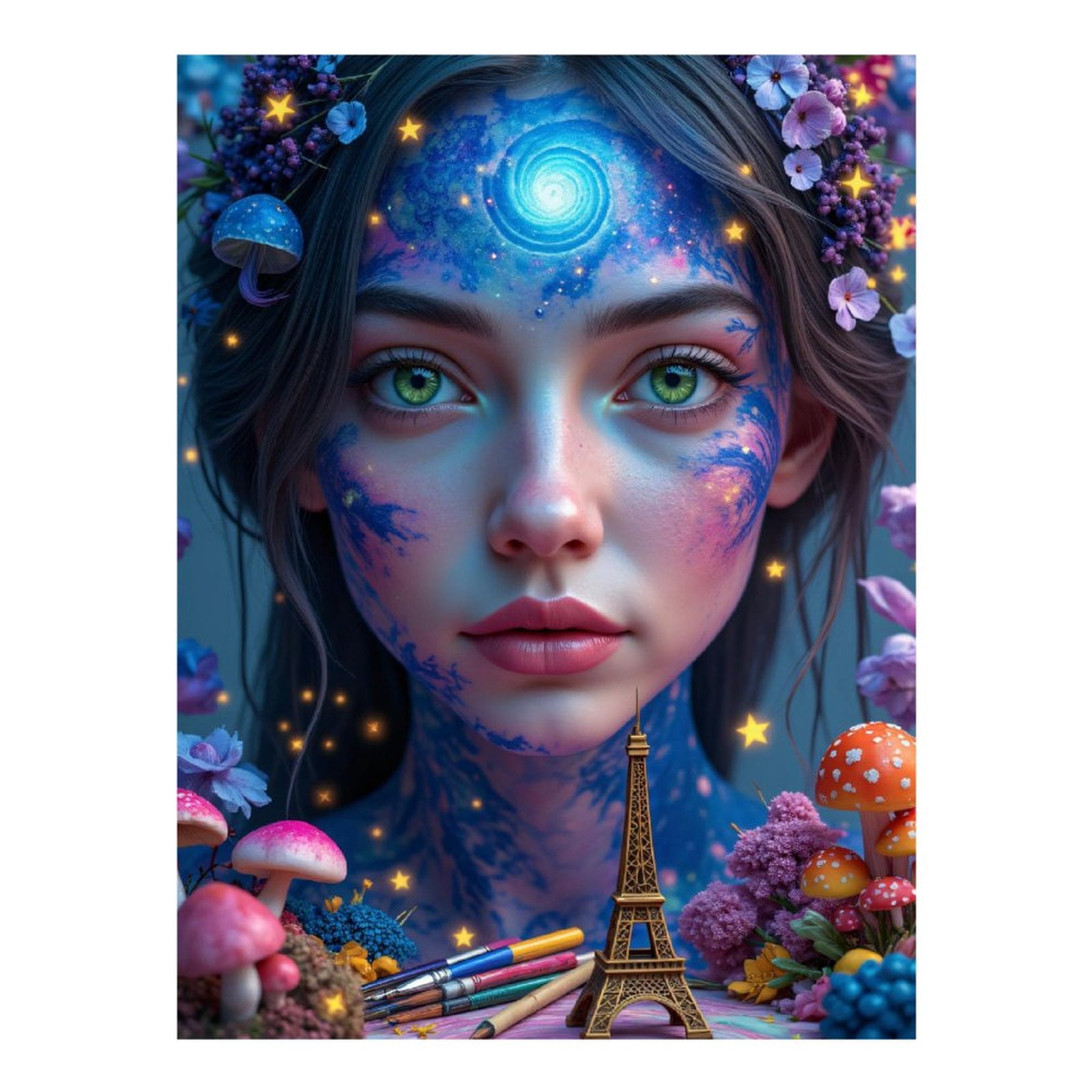 Diamond Art Kits for Adults, Fantasy Face Galaxy Art Dreamland 5D Diamond Painting Kits for Adults Beginners, DIY Full Drill Diamond Painting, Gem Art and Crafts 12x16