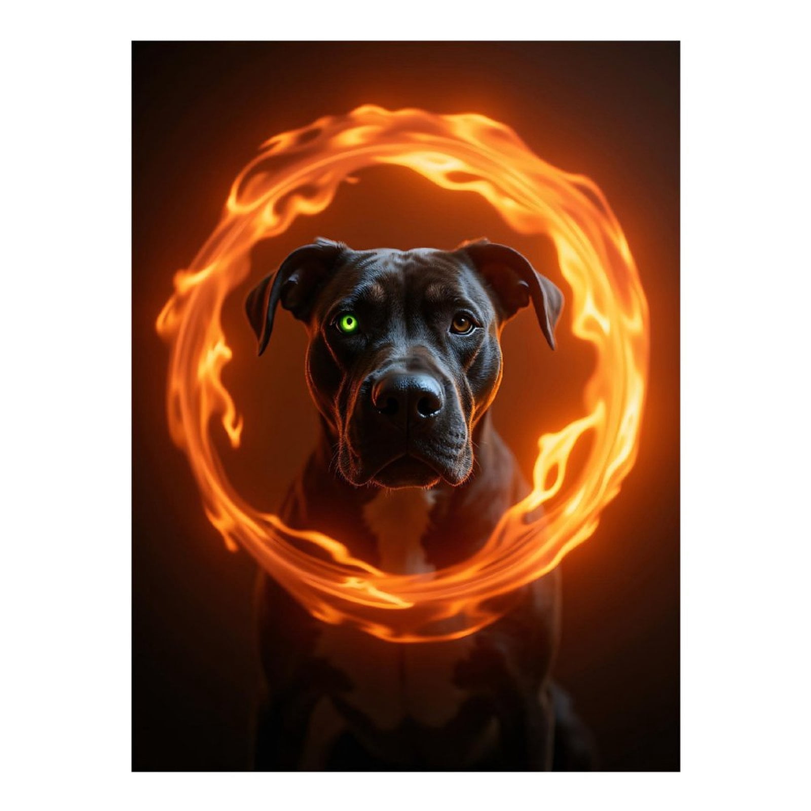 Diamond Art Kits for Adults, Fiery Canine Mystical Aura 5D Diamond Painting Kits for Adults Beginners, DIY Full Drill Diamond Painting, Gem Art and Crafts 12x16