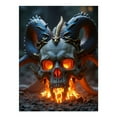 thumbnail image 1 of Diamond Art Kits for Adults - Fiery Skull Horned Serpent 5d Diamond Painting for Adults, Diamond Art for Adults Beginners, Frameless Diamond Painting Kits for Adults for Home Wall Decor, 1 of 7