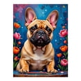 thumbnail image 1 of Diamond Art Kits for Adults - Floral Bulldog Artful Portrait 5d Diamond Painting for Adults, Diamond Art for Adults Beginners, Frameless Diamond Painting Kits for Adults for Home Wall Decor, 1 of 7