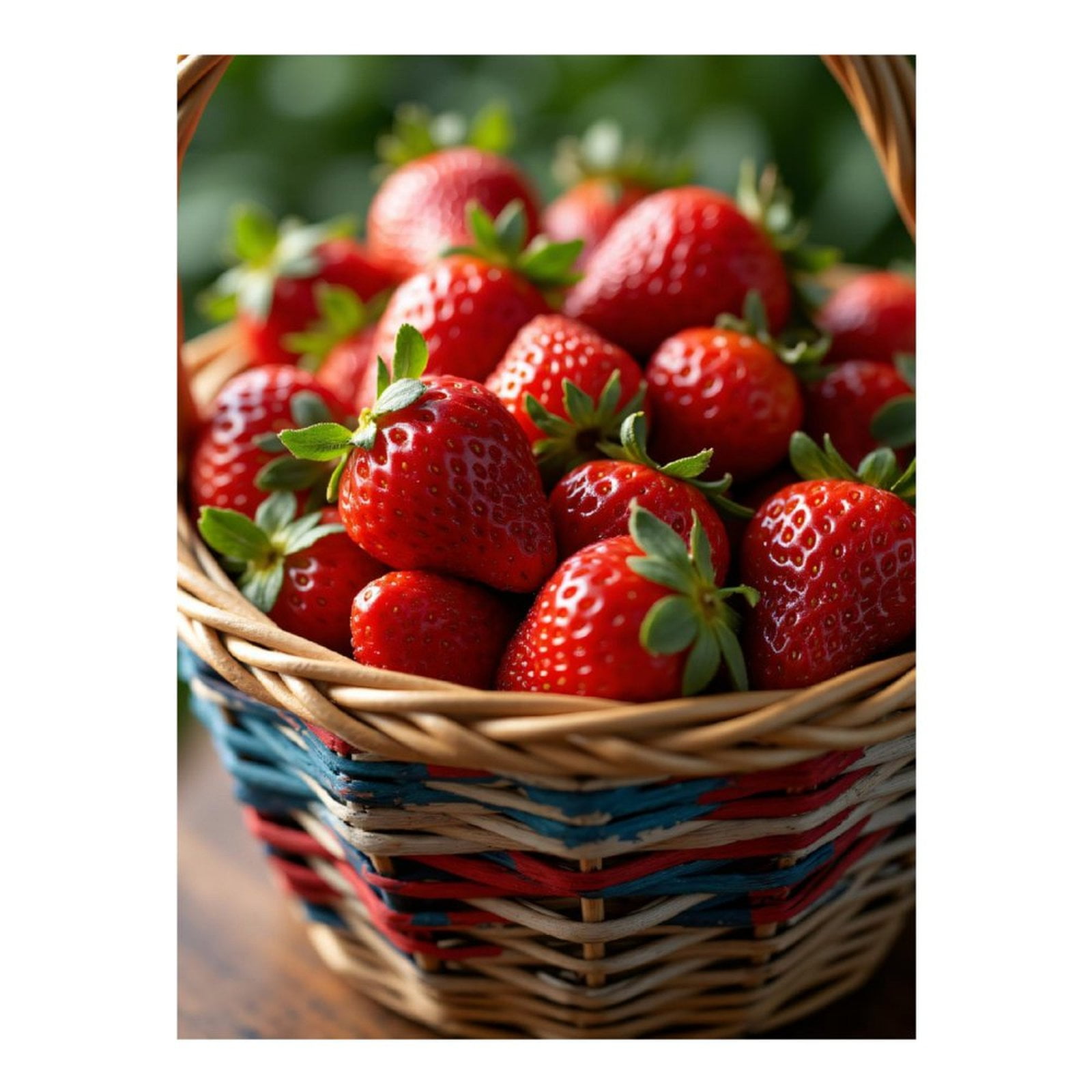 Diamond Art Kits for Adults, Fresh Red Strawberries Basket 5D Diamond Painting Kits for Adults Beginners, DIY Full Drill Diamond Painting, Gem Art and Crafts 12x16