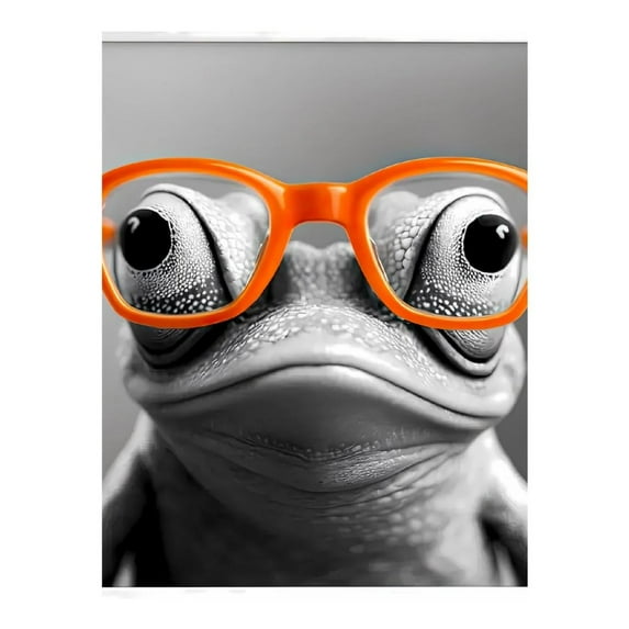 Diamond Art Kits for Adults, Frog With Geeky GlassesDiamond Painting Kits for Beginners, Frameless Round 5D Full Drill Diamonds Art Gem Art Crafts Home Decor Gifts