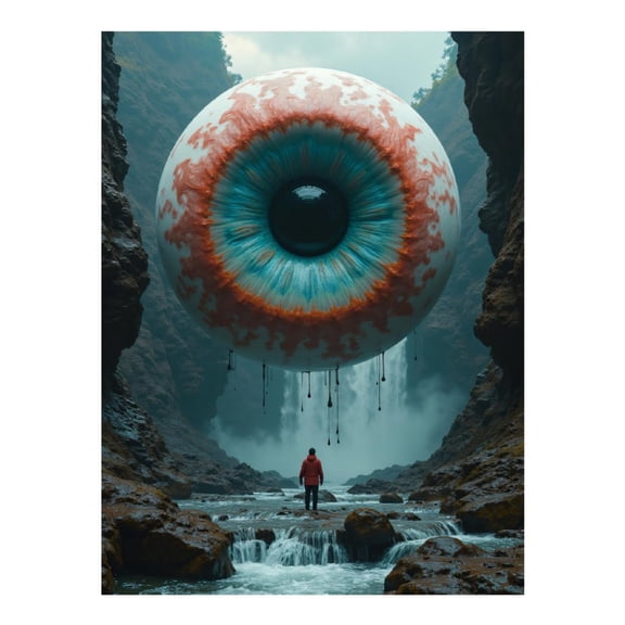 Diamond Art Kits for Adults, Giant Eye Waterfall Adventure 5D Diamond Painting Kits for Adults Beginners, DIY Full Drill Diamond Painting, Gem Art and Crafts 12x16