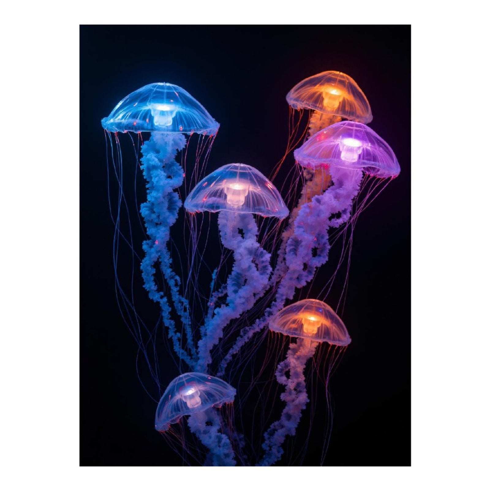 Diamond Art Kits for Adults, Glowing Jellyfish Marine Beauty 5D Diamond Painting Kits for Adults Beginners, DIY Full Drill Diamond Painting, Gem Art and Crafts 12x16