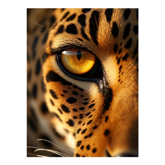 Diamond Art Kits for Adults, Golden Eye Of Majestic Leopard 5D Diamond Painting Kits for Adults Beginners, DIY Full Drill Diamond Painting, Gem Art and Crafts 12x16