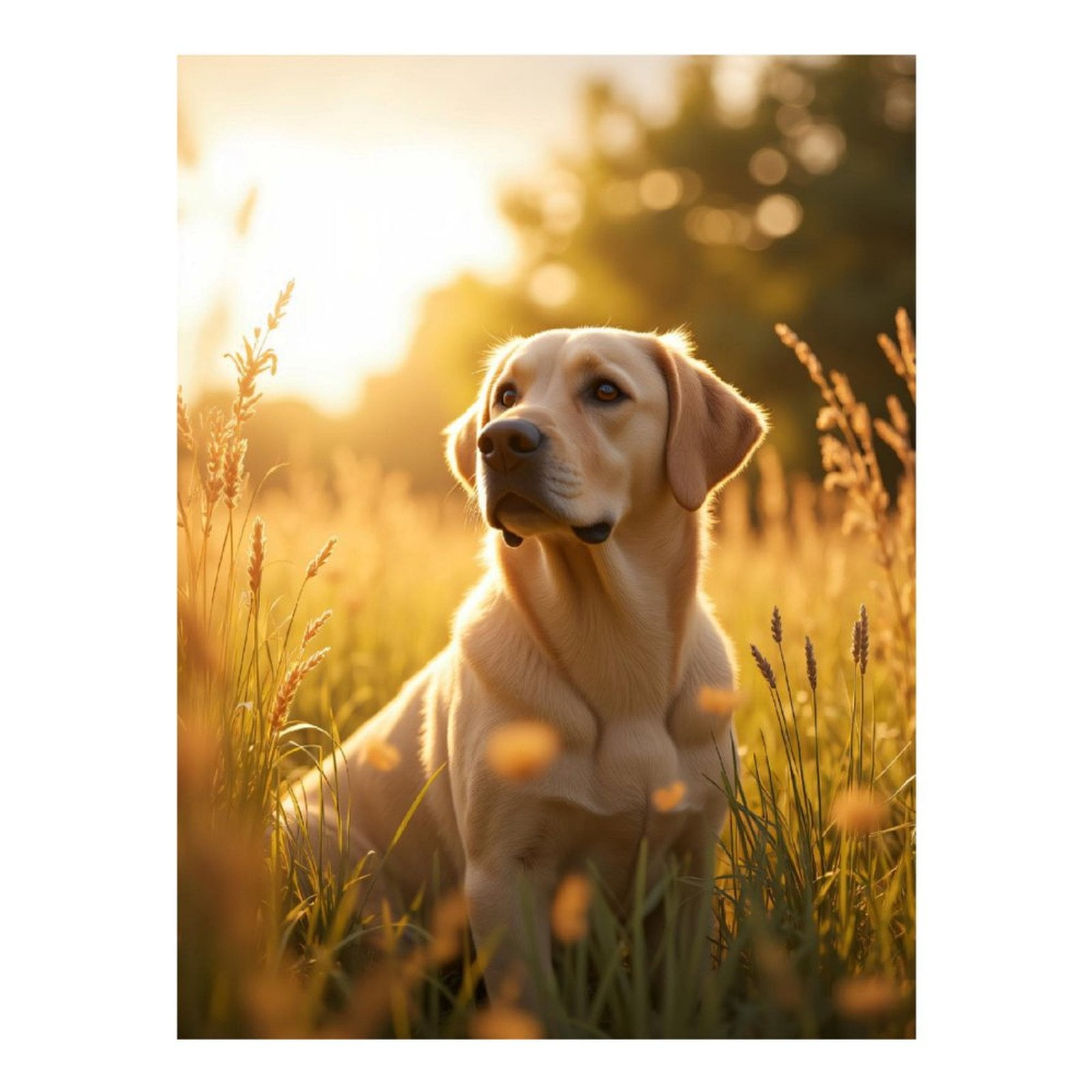 Diamond Art Kits for Adults, Golden Retriever In Sunlit Field 5D Diamond Painting Kits for Adults Beginners, DIY Full Drill Diamond Painting, Gem Art and Crafts 12x16