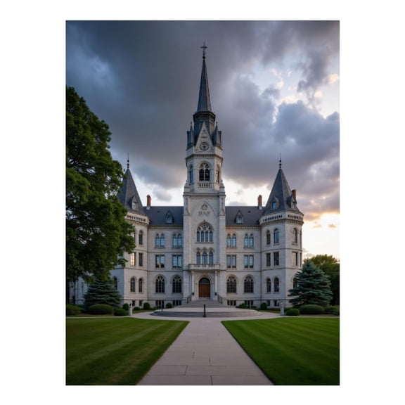 Diamond Art Kits for Adults, Grand Historic Stone Building 5D Diamond Painting Kits for Adults Beginners, DIY Full Drill Diamond Painting, Gem Art and Crafts 12x16