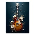 thumbnail image 1 of Diamond Art Kits for Adults - Guitar Floral Design Art Deco 5d Diamond Painting for Adults, Diamond Art for Adults Beginners, Frameless Diamond Painting Kits for Adults for Home Wall Decor, 1 of 7