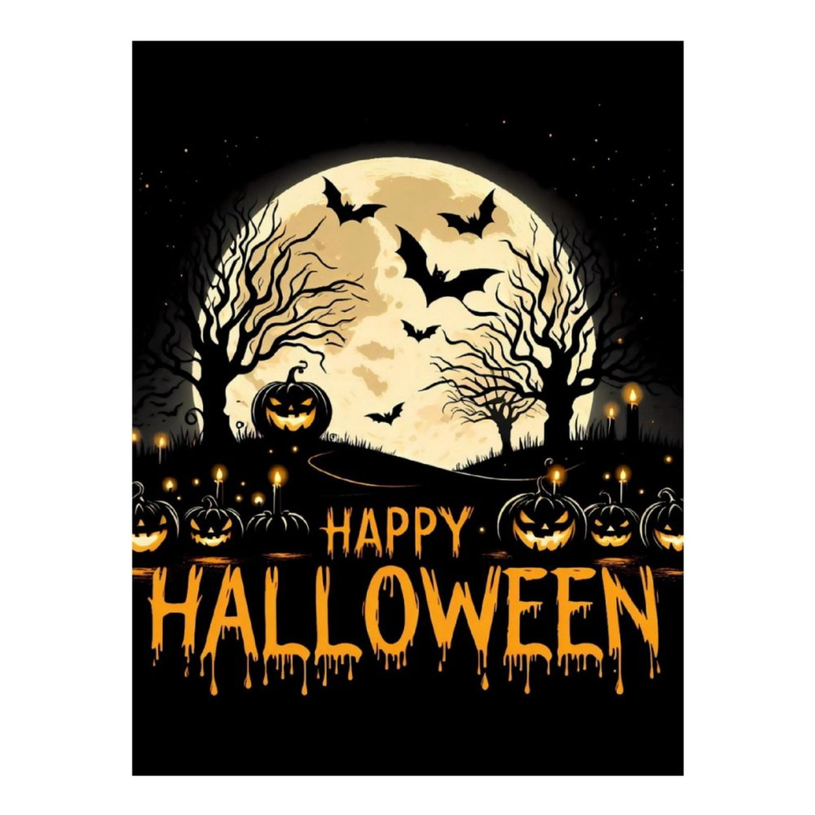 Diamond Art Kits for Adults Halloween Night Pumpkin Happy Frameless 5D Dimond Painting Kits