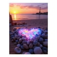 thumbnail image 1 of Diamond Art Kits for Adults - Heart Shaped Stones Glowing Sunset 5d Diamond Painting for Adults, Diamond Art for Adults Beginners, Frameless Diamond Painting Kits for Adults for Home Wall Decor, 1 of 7