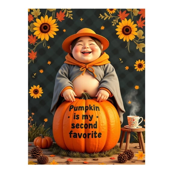 Diamond Art Kits for Adults, Joyful Autumn Pumpkin 5D Diamond Painting Kits for Adults Beginners, DIY Full Drill Diamond Painting, Gem Art and Crafts 12x16