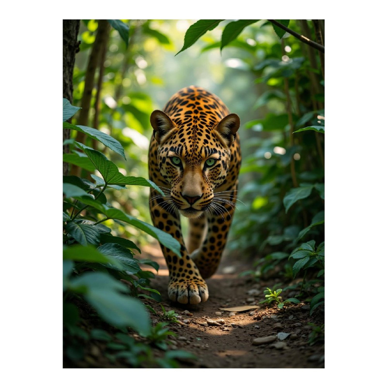 Diamond Art Kits for Adults, Leopard Jungle Pathway Nature Stroll 5D Diamond Painting Kits for Adults Beginners, DIY Full Drill Diamond Painting, Gem Art and Crafts 12x16