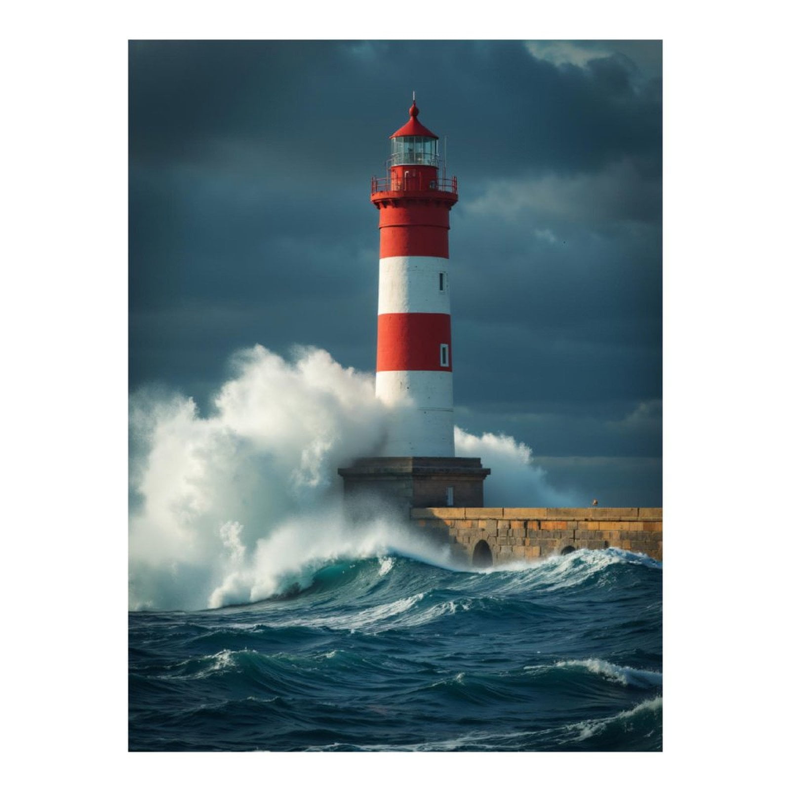 Diamond Art Kits for Adults, Lighthouse Waves Ocean Stormy Sky 5D Diamond Painting Kits for Adults Beginners, DIY Full Drill Diamond Painting, Gem Art and Crafts 12x16