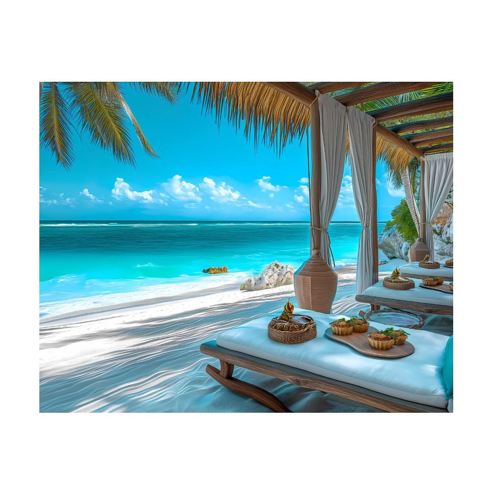 Diamond Art Kits for Adults - Luxurious Tropical Beach Retreat 5D ...