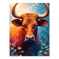 thumbnail image 1 of Diamond Art Kits for Adults, Majestic Bull Amidst Blooms 5D Diamond Painting Kits for Adults Beginners, DIY Full Drill Diamond Painting, Gem Art and Crafts 12x16, 1 of 7