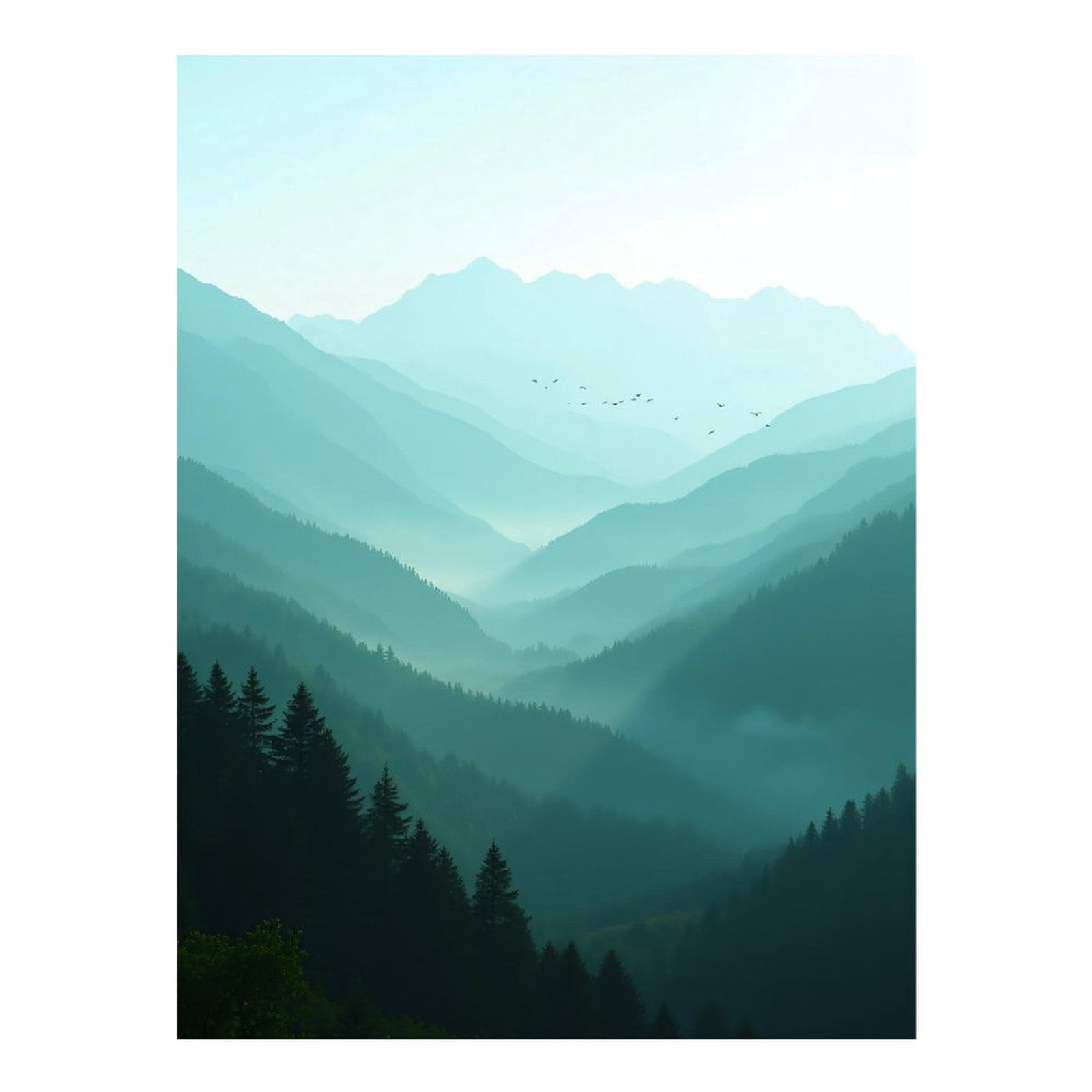 Diamond Art Kits for Adults, Mist Covered Mountain Peaks 5D Diamond Painting Kits for Adults Beginners, DIY Full Drill Diamond Painting, Gem Art and Crafts 12x16