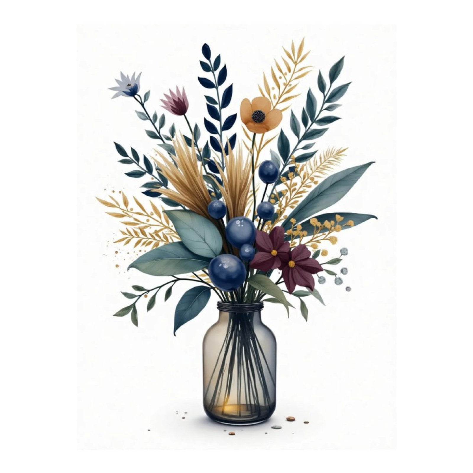Diamond Art Kits for Adults - Modern Botanical Print No.68 5D Frameless Dimond Painting Kit for Adults Beginner, Round Diamond Kits for Home Wall Decor, Gift for Women