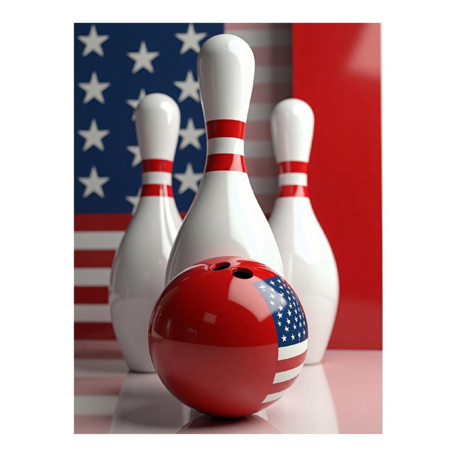 Diamond Art Kits for Adults - Modern Bowling Print No.13 5D Frameless Dimond Painting Kit for Adults Beginner, Round Diamond Kits for Home Wall Decor, Gift for Women