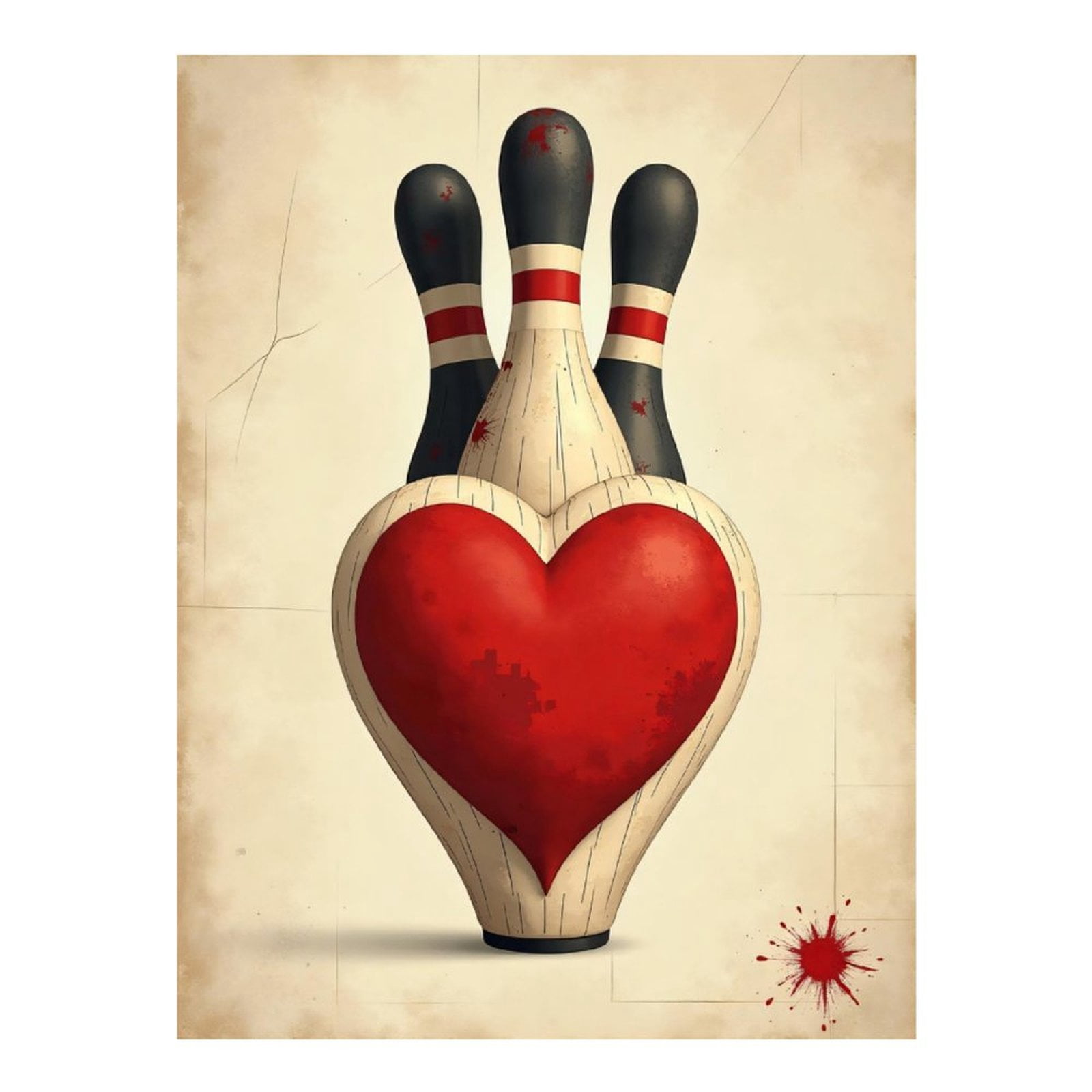 Diamond Art Kits for Adults - Modern Bowling Print No.26 5D Frameless Dimond Painting Kit for Adults Beginner, Round Diamond Kits for Home Wall Decor, Gift for Women