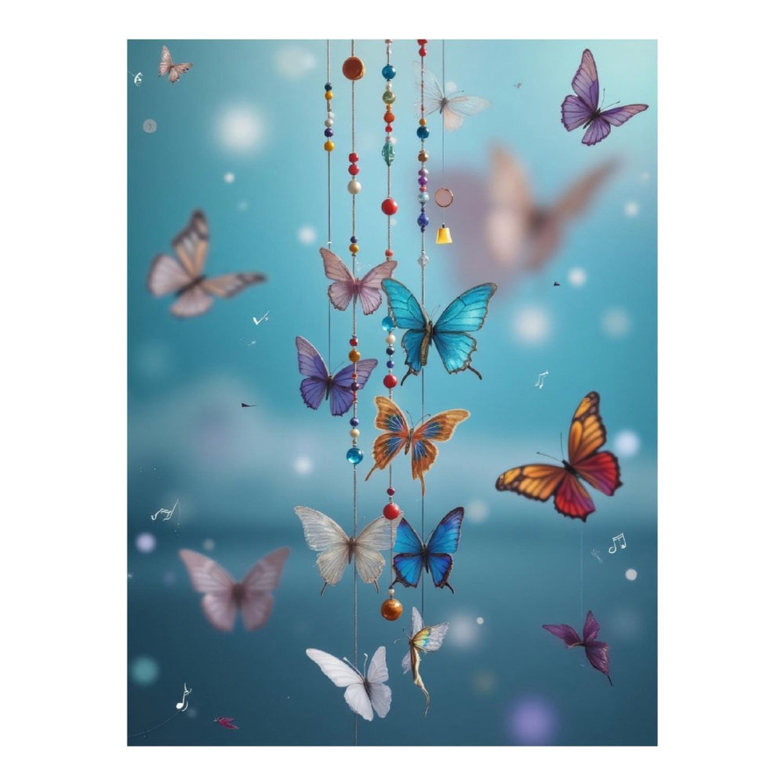 Diamond Art Kits for Adults - Modern Butterfly Print No.191 5D Frameless Dimond Painting Kit for Adults Beginner, Round Diamond Kits for Home Wall Decor, Gift for Women