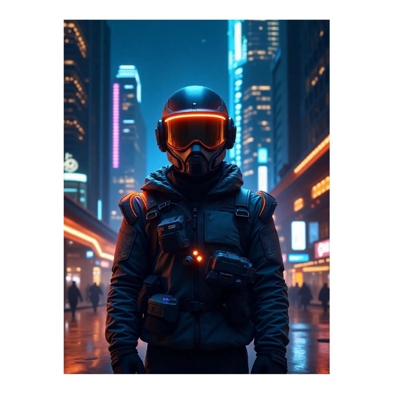 Diamond Art Kits for Adults - Modern Cyberpunk Soldier Print No.6 5D Frameless Dimond Painting Kit for Adults Beginner, Round Diamond Kits for Home Wall Decor, Gift for Women