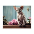 thumbnail image 1 of Diamond Art Kits for Adults, Modern Flower Hairless CatDiamond Painting Kits for Beginners, Frameless Round 5D Full Drill Diamonds Art Pictures Gem Art Crafts Home Decor Gifts, 1 of 8