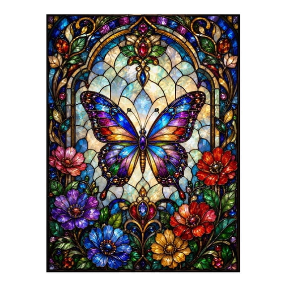 Diamond Art Kits for Adults - Mosaic Moth 5d Diamond Painting for Adults, Frameless Diamond Art for Adults Beginners, Diamond Painting Kits for Adults for Home Wall Decor 12x16 In