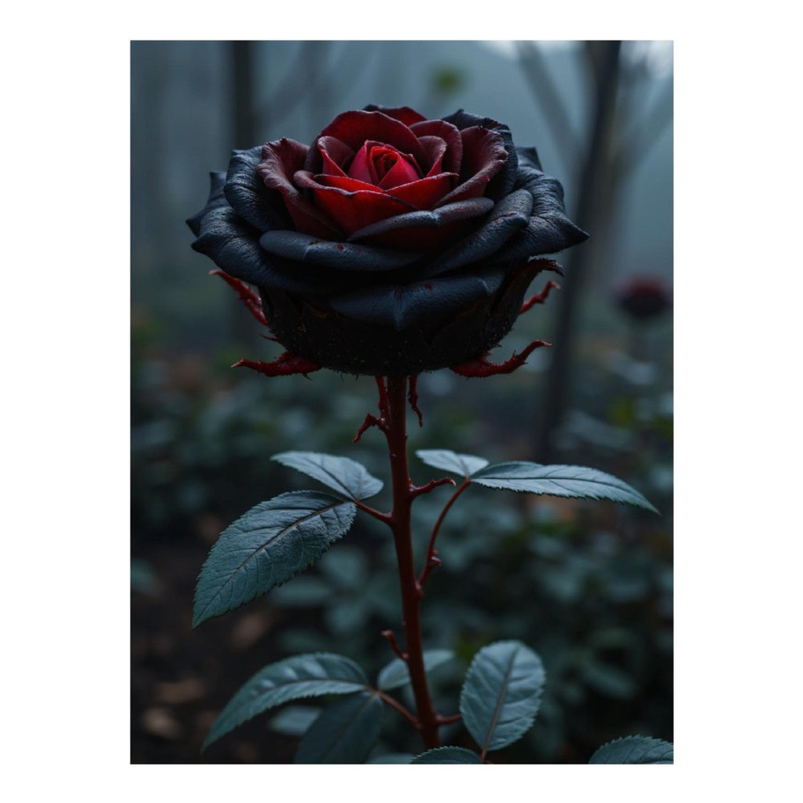 Diamond Art Kits for Adults, Mystical Dark Red Rose Bloom 5D Diamond Painting Kits for Adults Beginners, DIY Full Drill Diamond Painting, Gem Art and Crafts 12x16