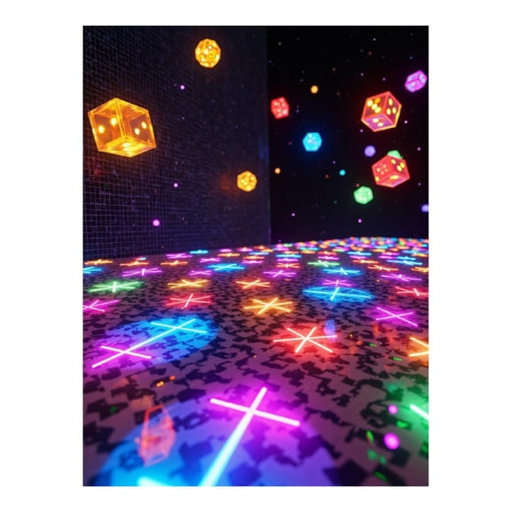 Diamond Art Kits for Adults, Neon Dice Cosmic Gaming Experience 5D Diamond Painting Kits for Adults Beginners, DIY Full Drill Diamond Painting, Gem Art and Crafts 12x16
