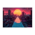 thumbnail image 1 of Diamond Art Kits for Adults, Neon Sunset Cyberpunk CityscapeDiamond Painting Kits for Beginners, Frameless Round 5D Full Drill Diamonds Art Pictures Gem Art Crafts Home Decor Gifts, 1 of 8