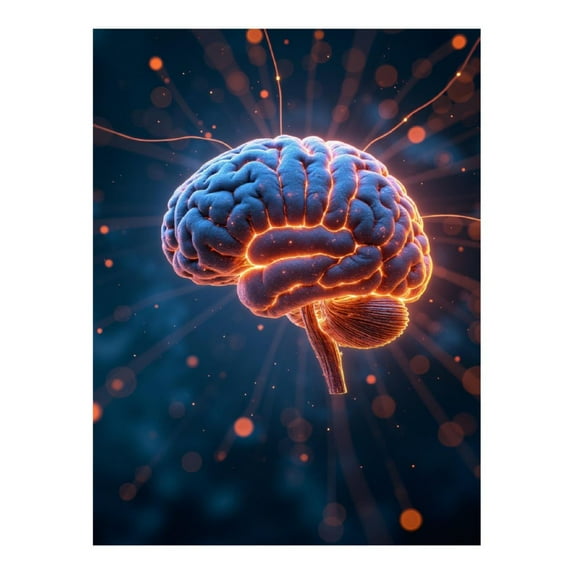 Diamond Art Kits for Adults, Neural Network Glowing Brain Art 5D Diamond Painting Kits for Adults Beginners, DIY Full Drill Diamond Painting, Gem Art and Crafts 12x16