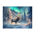 thumbnail image 1 of Diamond Art Kits for Adults, Northern Lights Winter ElkDiamond Painting Kits for Beginners, Frameless Round 5D Full Drill Diamonds Art Pictures Gem Art Crafts Home Decor Gifts, 1 of 8