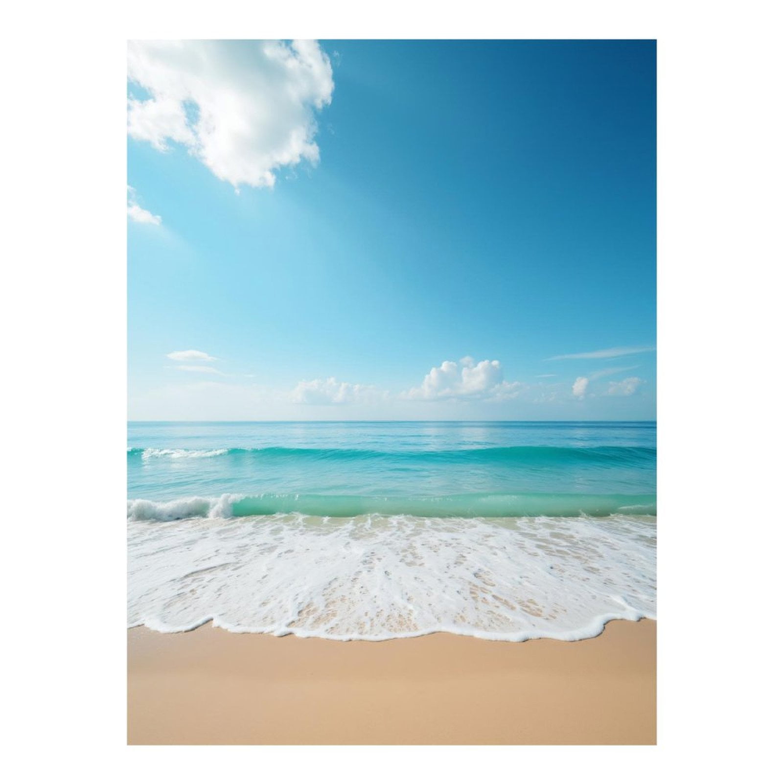 Diamond Art Kits for Adults - Ocean Waves Sandy Beach Sky 5d Diamond Painting for Adults, Diamond Art for Adults Beginners, Frameless Diamond Painting Kits for Adults for Home Wall Decor