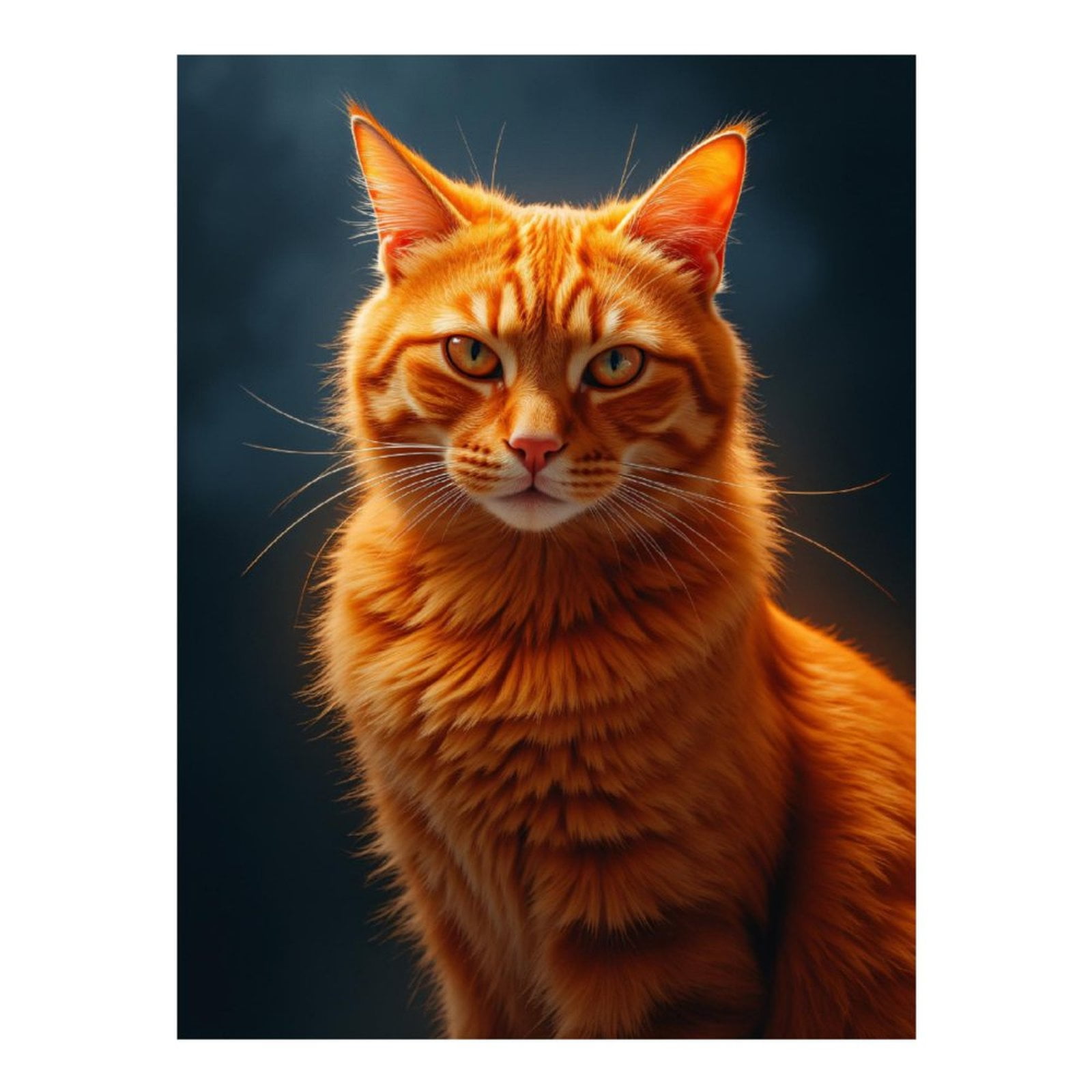 Diamond Art Kits for Adults, Orange Cat Regal Portrait 5D Diamond Painting Kits for Adults Beginners, DIY Full Drill Diamond Painting, Gem Art and Crafts 12x16