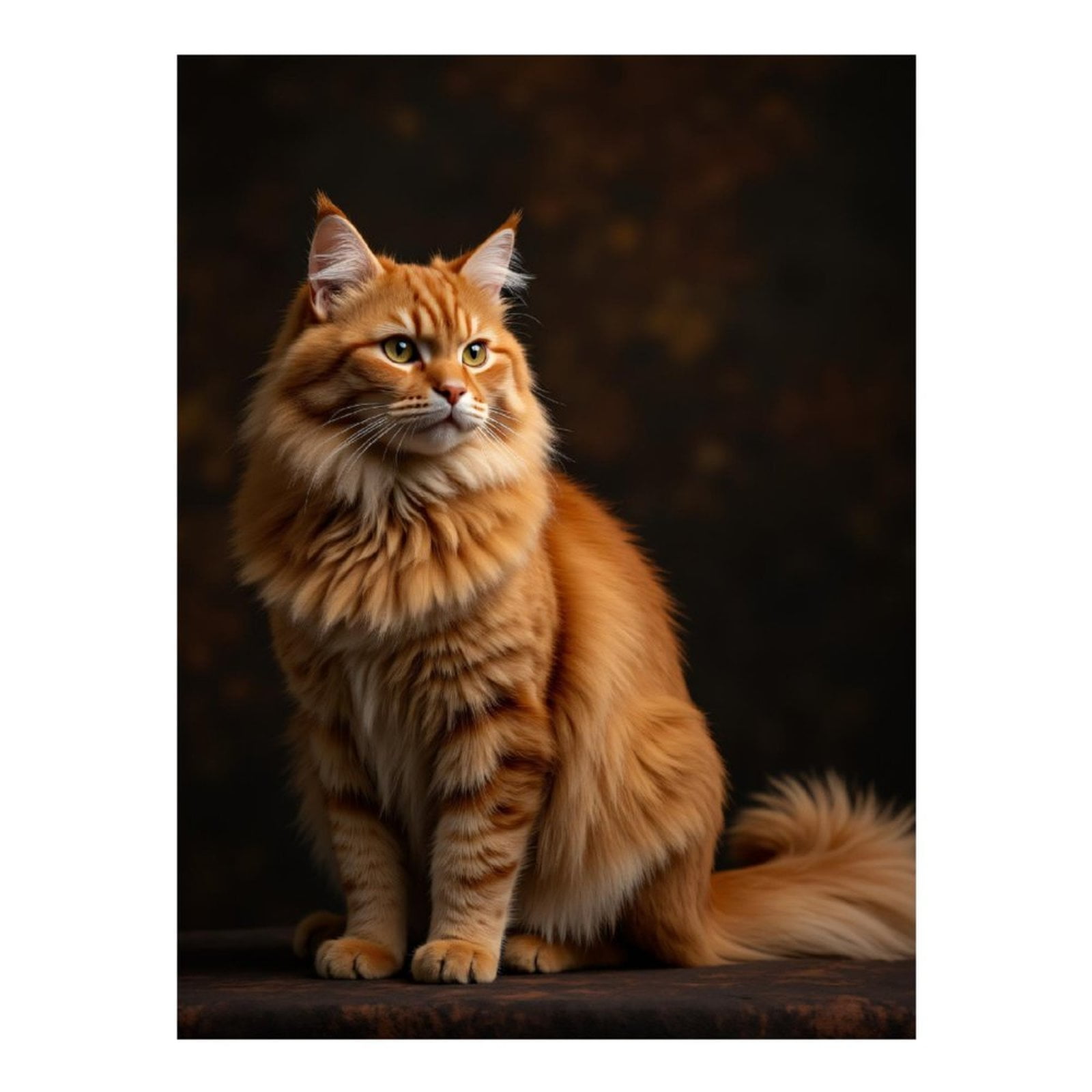 Diamond Art Kits for Adults, Orange Tabby Cat Portrait Majestic 5D Diamond Painting Kits for Adults Beginners, DIY Full Drill Diamond Painting, Gem Art and Crafts 12x16