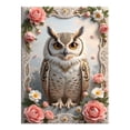 thumbnail image 1 of Diamond Art Kits for Adults, Ornate Owl Floral Frame Roses Daisies 5D Diamond Painting Kits for Adults Beginners, DIY Full Drill Diamond Painting, Gem Art and Crafts 12x16, 1 of 7