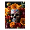 thumbnail image 1 of Diamond Art Kits for Adults - Painted Skull With Vibrant Blooms 5d Diamond Painting for Adults, Diamond Art for Adults Beginners, Frameless Diamond Painting Kits for Adults for Home Wall Decor, 1 of 7