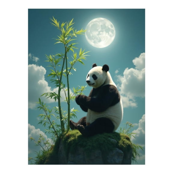 Diamond Art Kits for Adults, Panda Moonlit Dream 5D Diamond Painting Kits for Adults Beginners, DIY Full Drill Diamond Painting, Gem Art and Crafts 12x16