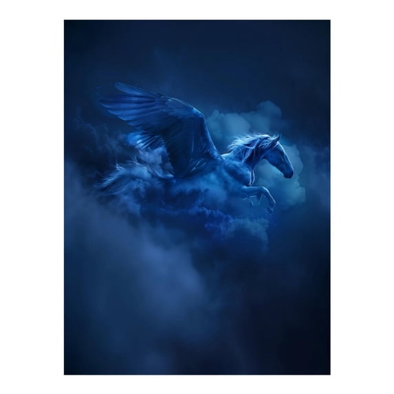 Diamond Art Kits for Adults, Pegasus Night SkyDiamond Painting Kits for Beginners, Frameless Round 5D Full Drill Diamonds Art Gem Art Crafts Home Decor Gifts