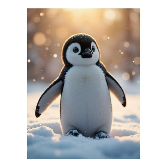 Diamond Art Kits for Adults, Penguin Snow Sunlight Adorable 5D Diamond Painting Kits for Adults Beginners, DIY Full Drill Diamond Painting, Gem Art and Crafts 12x16