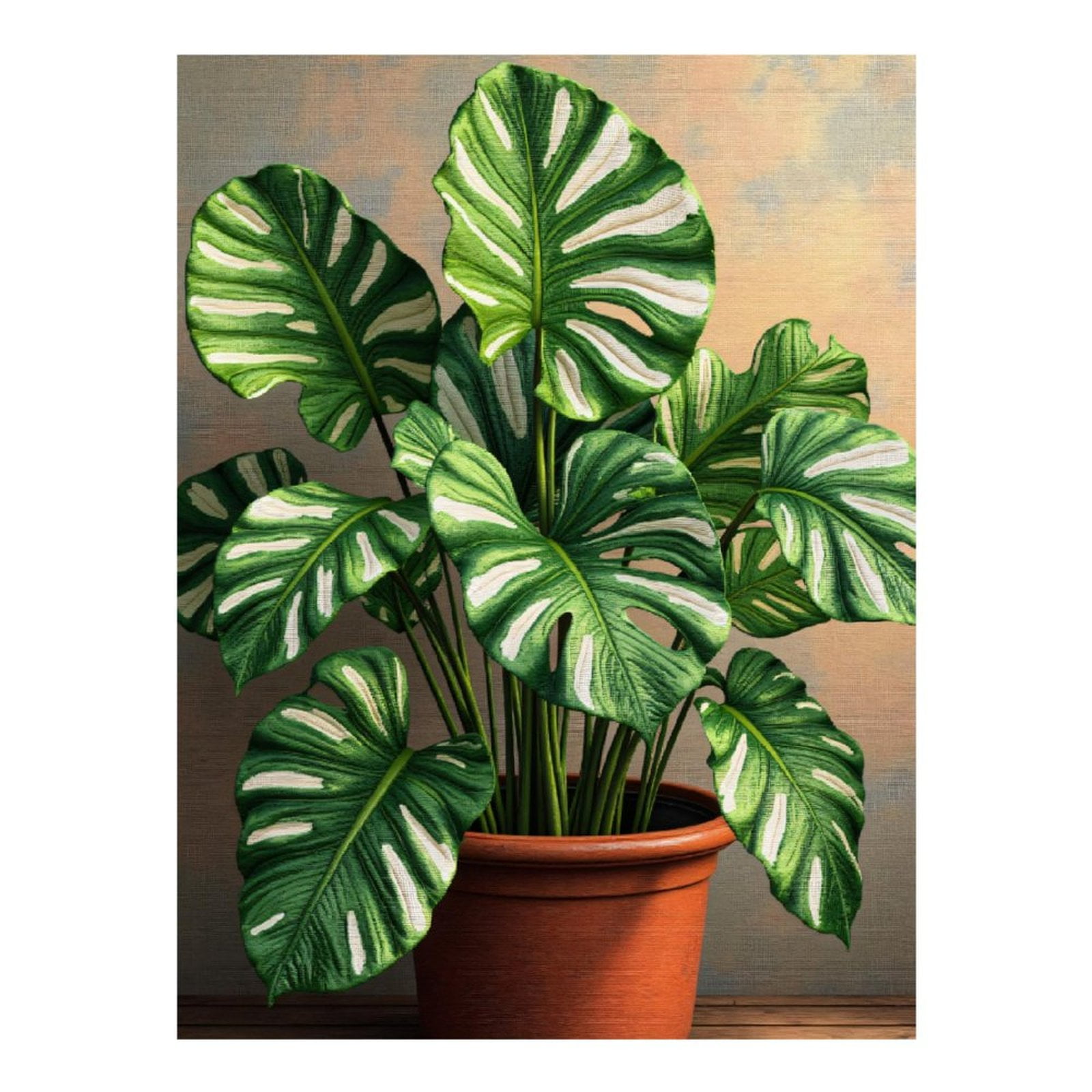 Diamond Art Kits for Adults, Plant Green Leaves Terra Cotta Pot 5D Diamond Painting Kits for Adults Beginners, DIY Full Drill Diamond Painting, Gem Art and Crafts 12x16