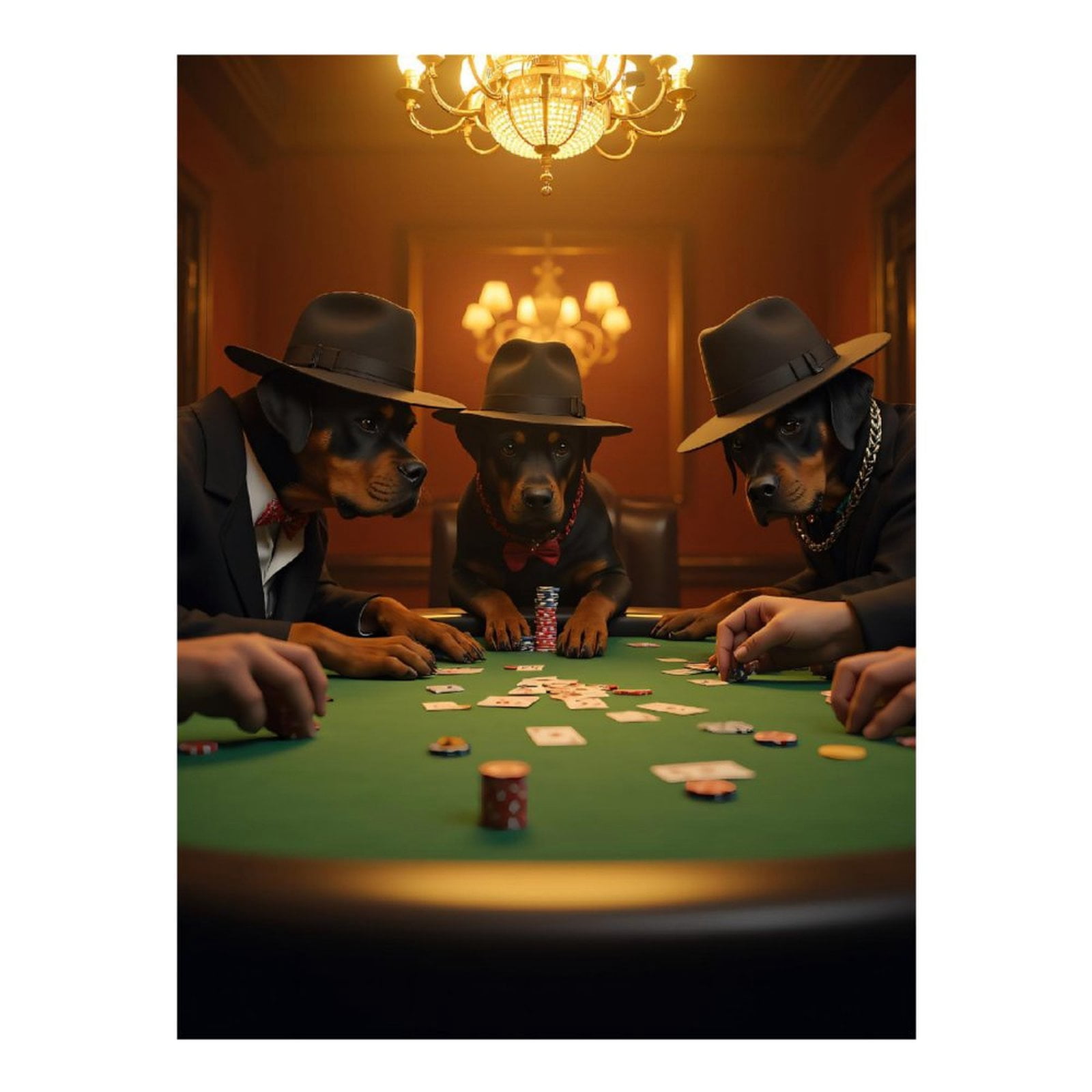 Diamond Art Kits for Adults, Poker Dogs in Suits Playing Cards 5D Diamond Painting Kits for Adults Beginners, DIY Full Drill Diamond Painting, Gem Art and Crafts 12x16