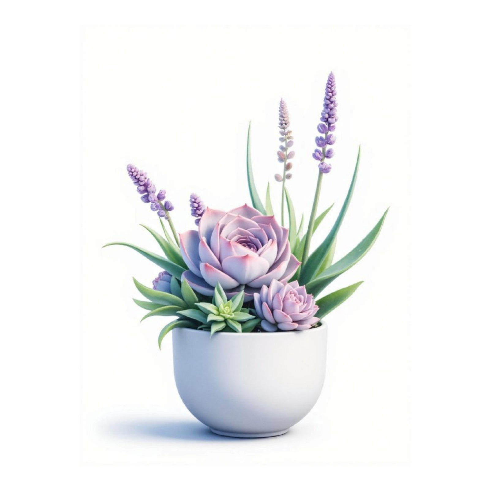 Diamond Art Kits for Adults, Purple Succulent Floral Arrangement 5D Diamond Painting Kits for Adults Beginners, DIY Full Drill Diamond Painting, Gem Art and Crafts 12x16
